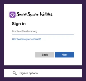 Smart Square Wellstar Sign in